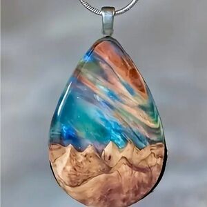 Fashion, Delicate, Elegant, Drop-shaped Natural Scenery Pendant Necklace